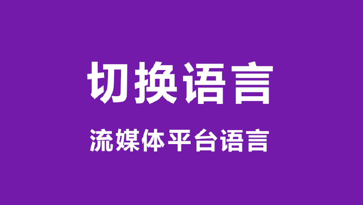 如何切换流媒体平台的语言